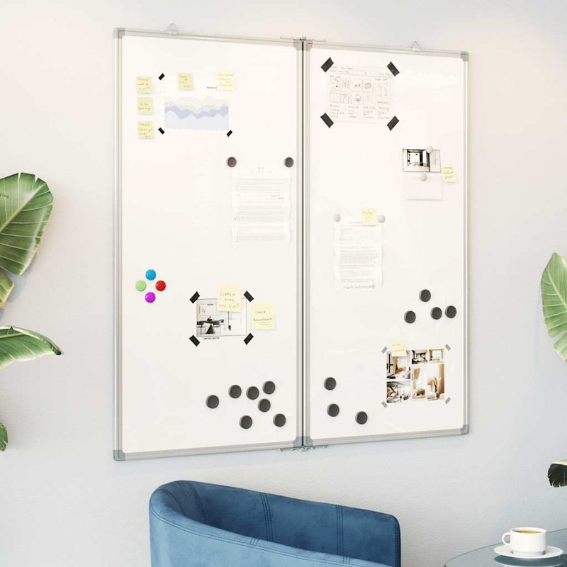 Wall Reversible Whiteboard, 80 cm x 80cm x 1.7cm