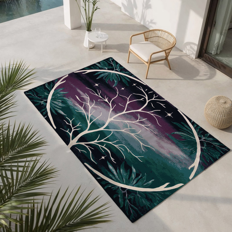 Tapis intérieur et extérieur Gilded Grove, Rectangle 1 pi 6 po x 2 pi 6 po