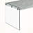 Coco Gray Finish Tempered Glass Side Accent Coffee Table, 15.95" H X 43.7" W X 21.8" D
