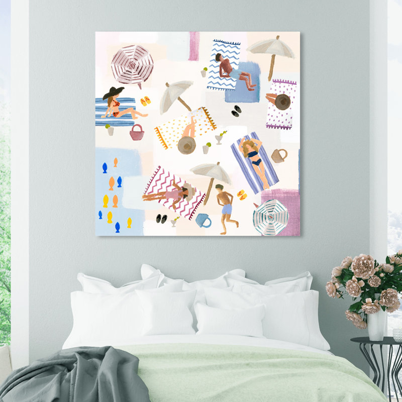«Belle Beach», impression, H 12 po x l 12 po x P 1,5 po, Toile tendue