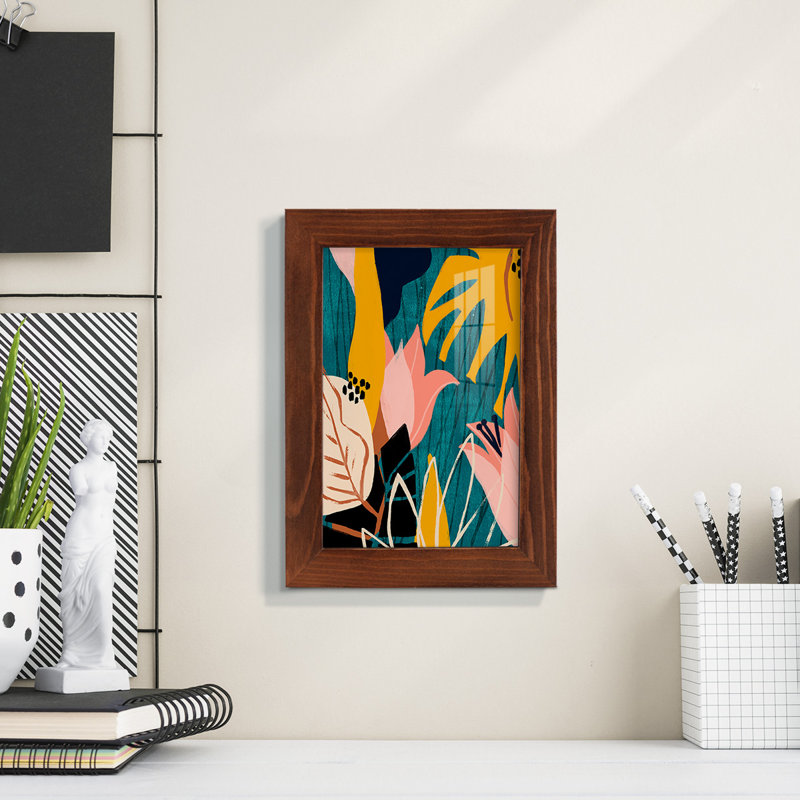 Hoytville " Lily Lagoon I ", 8" H x 6" W x 1" D, Chestnut
