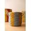 Ensemble de 3 paniers en ruppie maritime Kalalou avec rayures multicolores