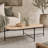 Cole And Grey Marble Living Room Beige Coffee Table With Black Metal Support