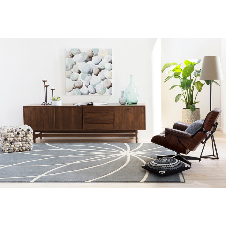 Wool Abstract Indoor Rug