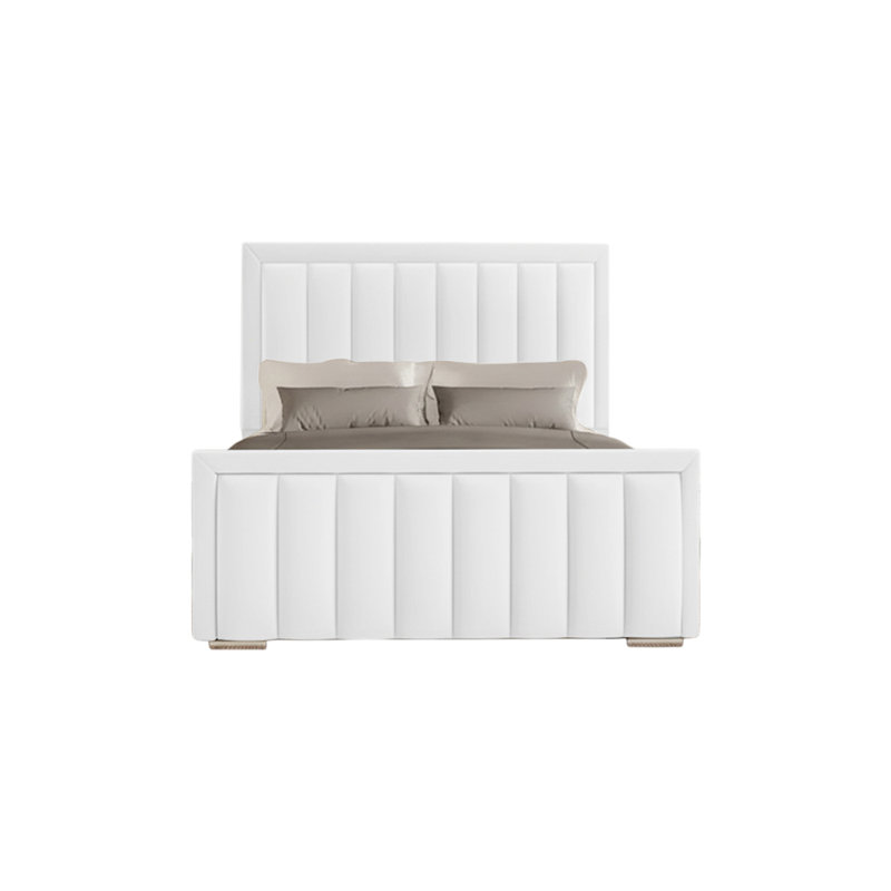 Yatton Upholstered Bed, White, Super King (6')