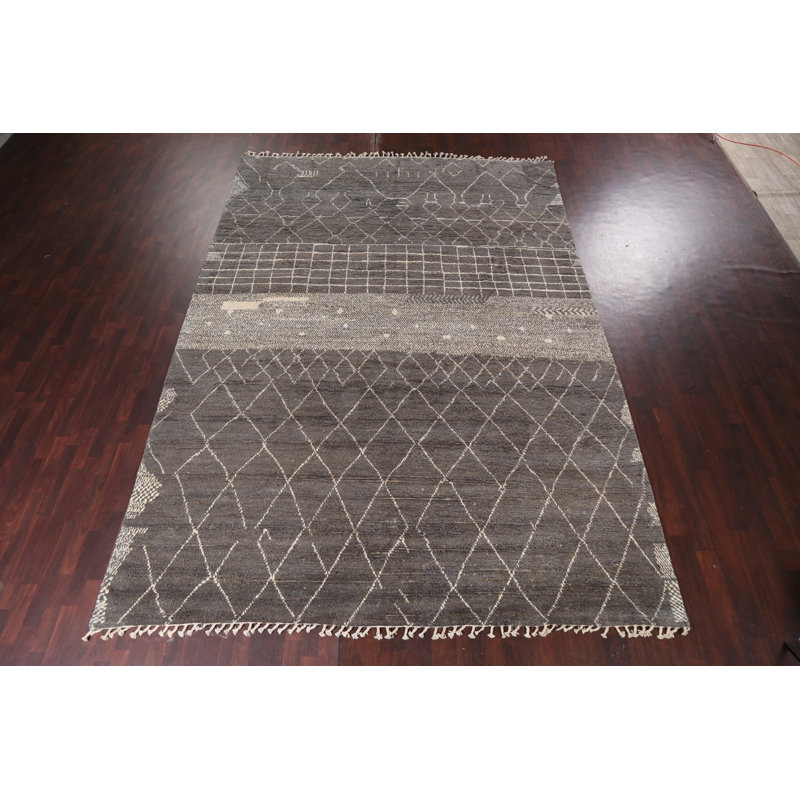 One-of-a-Kind 9'11" x 14'6" New Age Rectangle Wool Area Rug in
