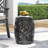 Modern Metal End Table With Durable Powder-Coated Frame And Elegant Iron Cut Design For Indoor And Outdoor Use-640509520
