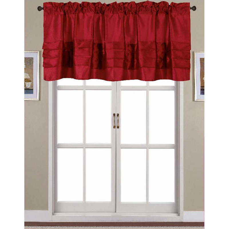 Stolz Tailored Window Valance, Red