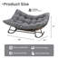 Chaise berçante en rotin pour 2 personnes