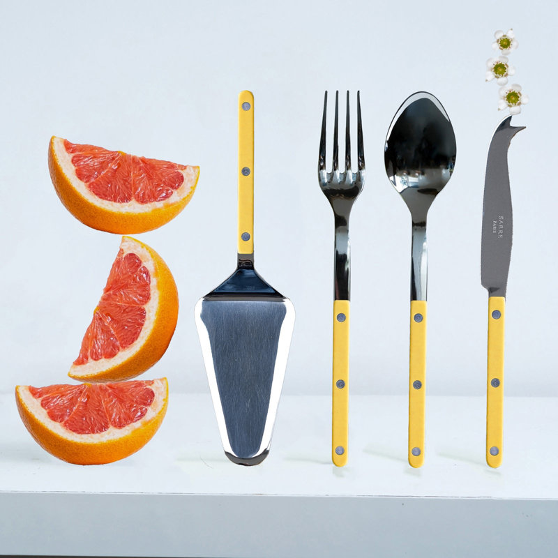 Bistrot Solid 4 - Piece Hostess Set, Yellow