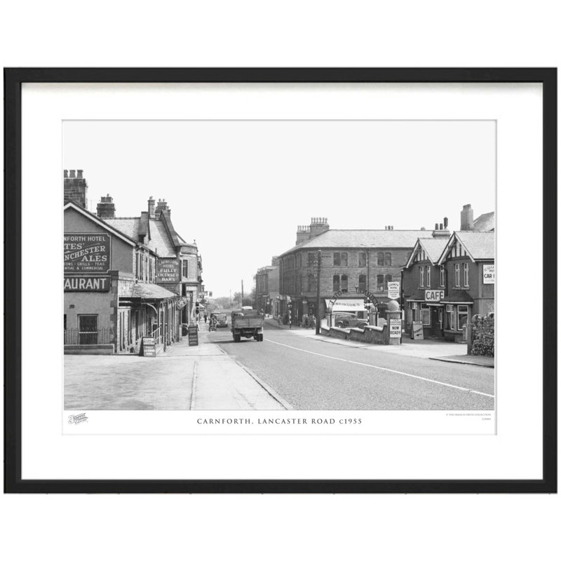 Carnforth, Lancaster Road C1955 - Single Picture Frame Print, 28cm H x 36cm W x 2.3cm D