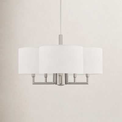 Vino Steel Dimmable Drum Chandelier