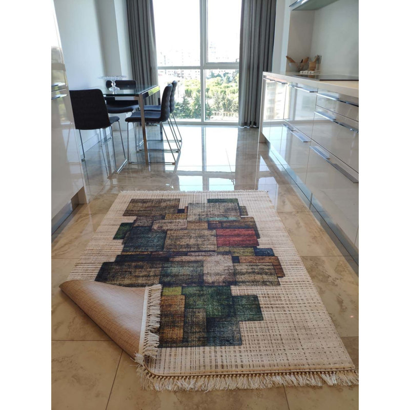 Tapis Lao avec envers antidérapant, Rectangle 5 pi 11 po x 11 pi 6 po