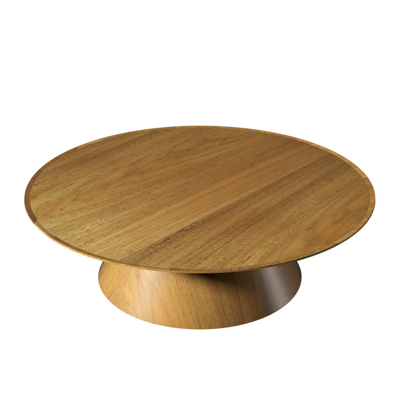 Conic Coffee Table, 11.42" H x 39.37" L x 39.37" W, Louro Freijó
