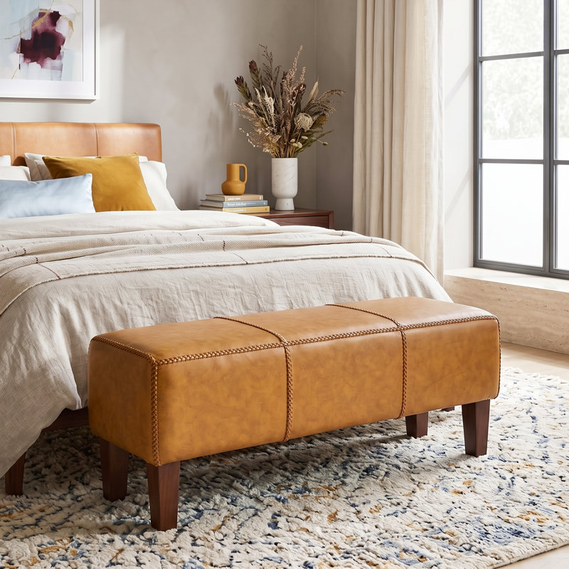 Banc en cuir véritable Kaylee