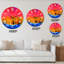 Paysage avec coucher de soleil rouge, impression d'automne - horloge murale moderne-59914039