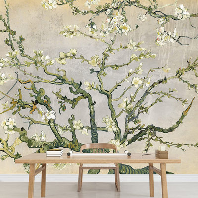 Almond Blossom Vincent Van Gogh, Floral Wall Mural, Vintage Boho Removable Contact Paper