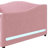Full Size Daybed With Pink Fleece Upholstery And Rolling Trundle - Smooth Operation Daybed, Sliding Space Efficient-1429155464-1429155462