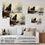 «Gray Horse Misty Morning Canter II», art mural cheval en acrylique-1634105019