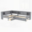 Lit plateforme en L simple avec lit gigogne-1038956685