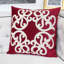 Coussin décoratif en velours de polyester 20 x 20 Dora Vintage Red