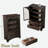 Glass Door Display Case Storage Cabinet With 2 Drawers And Adjustable Shelves-110699061