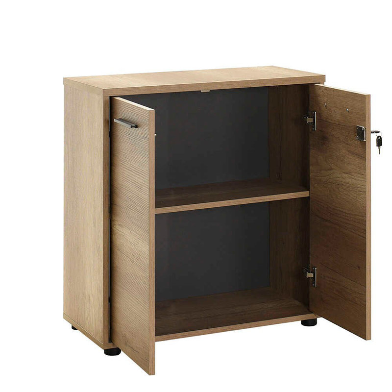 Elegant Oak Bookshelf, 29.9 x 29.5 x 13.4 inches | 100% Melamine Coated Particle Board, Thickness: 0.6 inches | Modern Design for Home & Office, Durable & Stylish Storage Solution