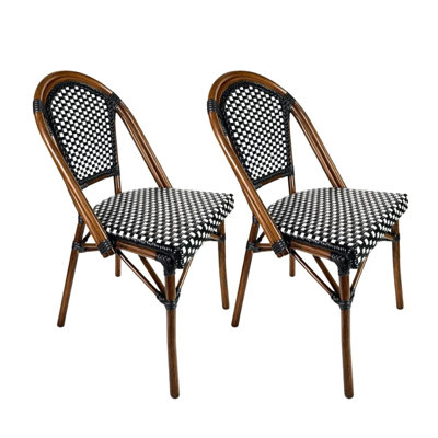 Armless French Patio Dining Chair, 2 Chair Bundle by Chivari