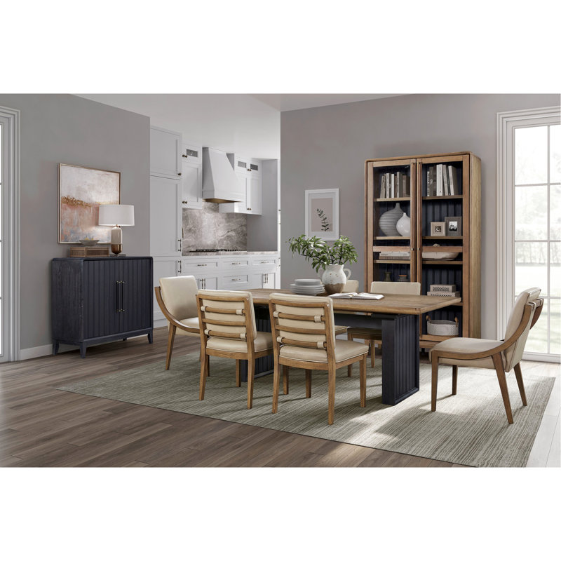 Bar Peppercorn en noir, 6 rangées pour verres à vin, 2 tiroirs de rangement, porte-bouteilles, armoire en bois massif + noir, rangées en verre,