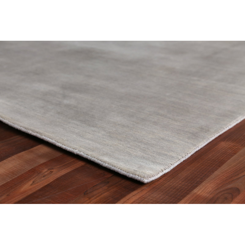 Dove Wool Area Rug in Light Green, Rectangle 9' x 12'
