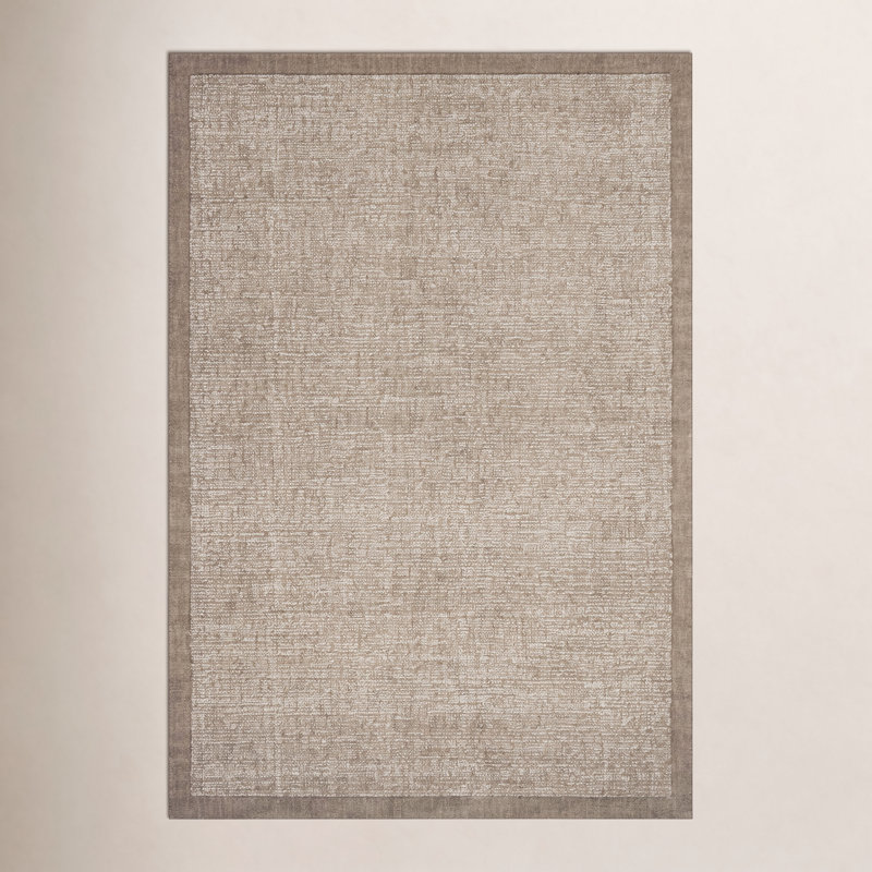 Henley Ivory / Brown Area Rug, Square 1'6"