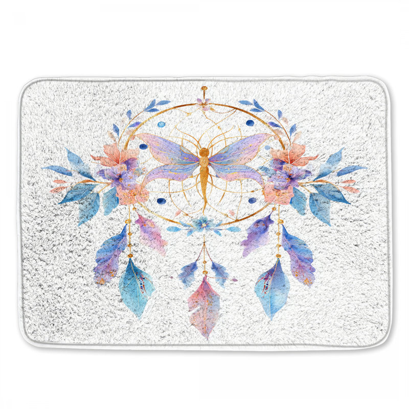 Tapis de bain Butterfly Dreamcatcher, L 34 po x L 21 po