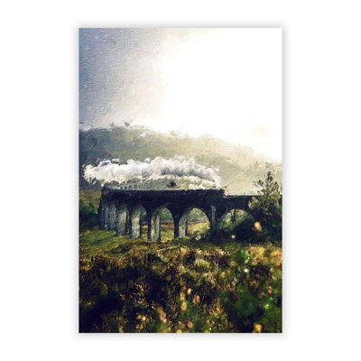 Steam Train over Glenfinnan Viaduct - Frameless Print
