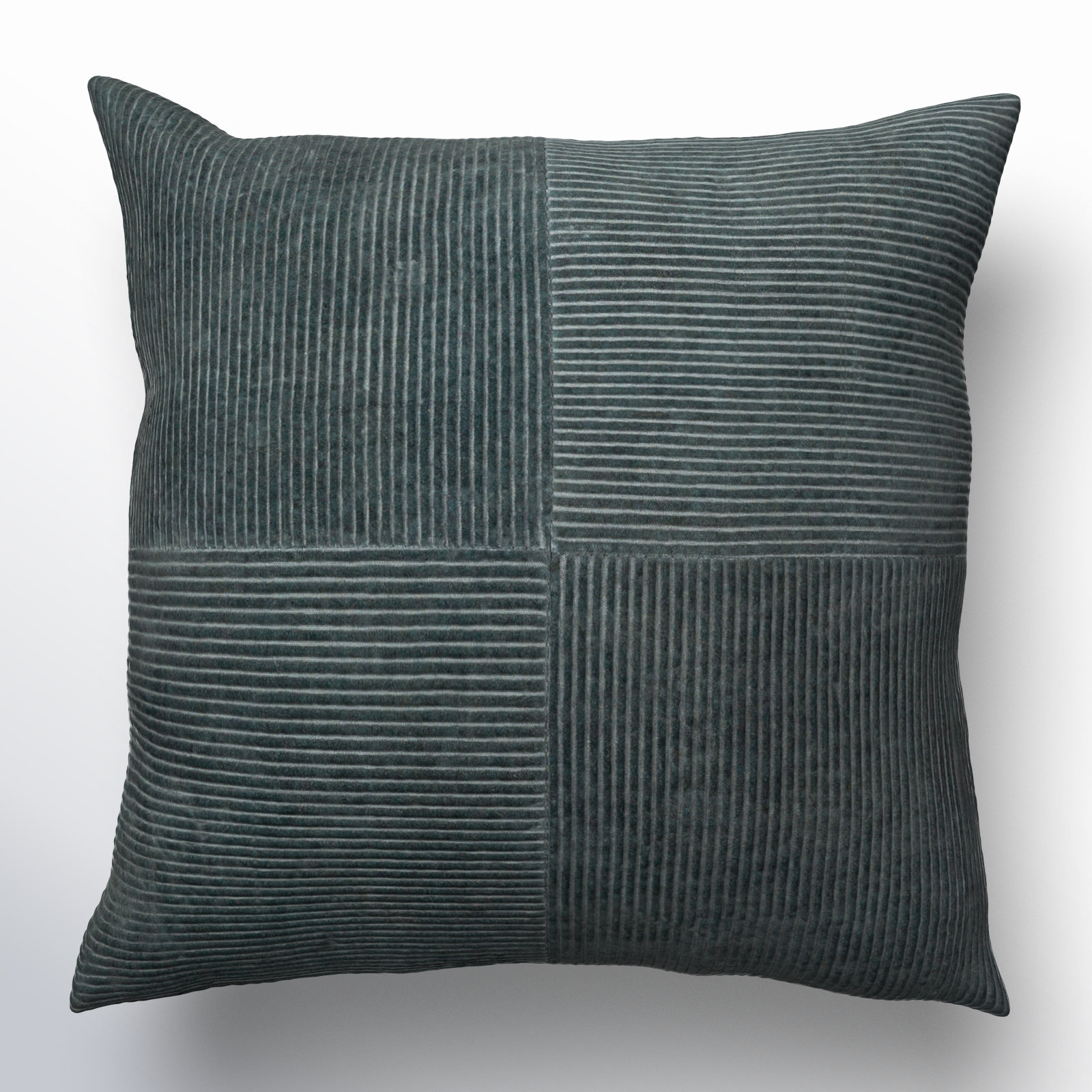 Selma Cotton Pillow Cover, 18" x 18", Charcoal