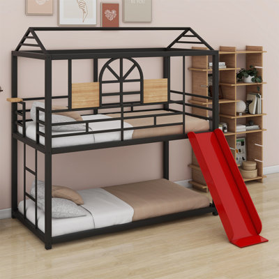 Metal Bunk Bed With Slide