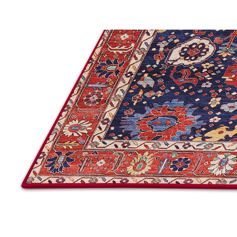 Tapis brun / rouge / bleu, Rectangle 8 pi x 10 pi