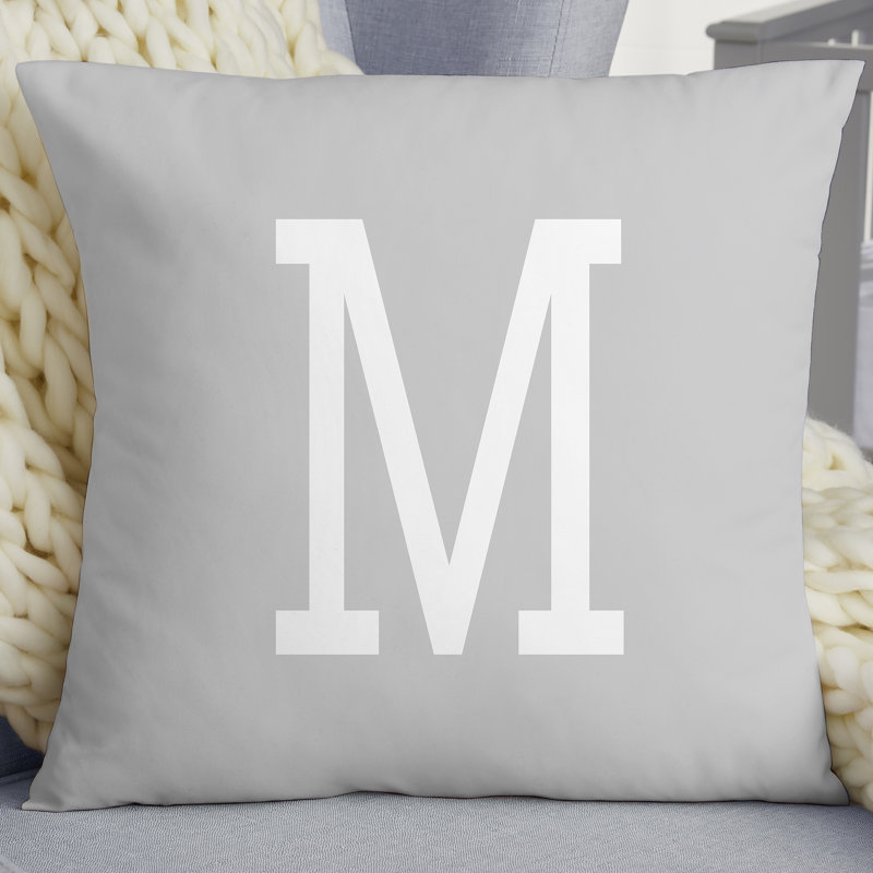 Coussin en velours 18 po Simple And Sweet, gris, Oui