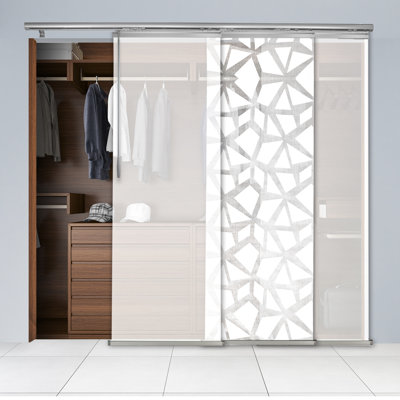 Rail de 3 panneaux extensible simple 36 po x 66 po x H 94 po, largeur de panneau 23,5 po, brisé, hiver