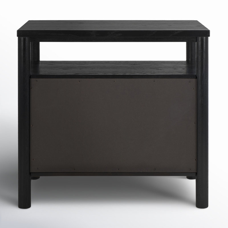 Jaylessa Wood Nightstand, Black