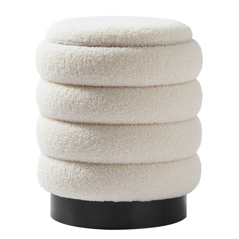 Repose-pieds rond avec rangement 14,6 po