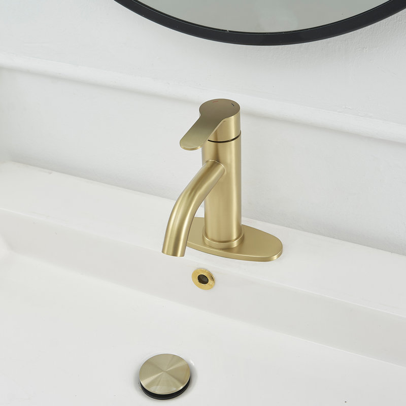Single-Hole Single-handle Bathroom Faucet, Brushed Gold