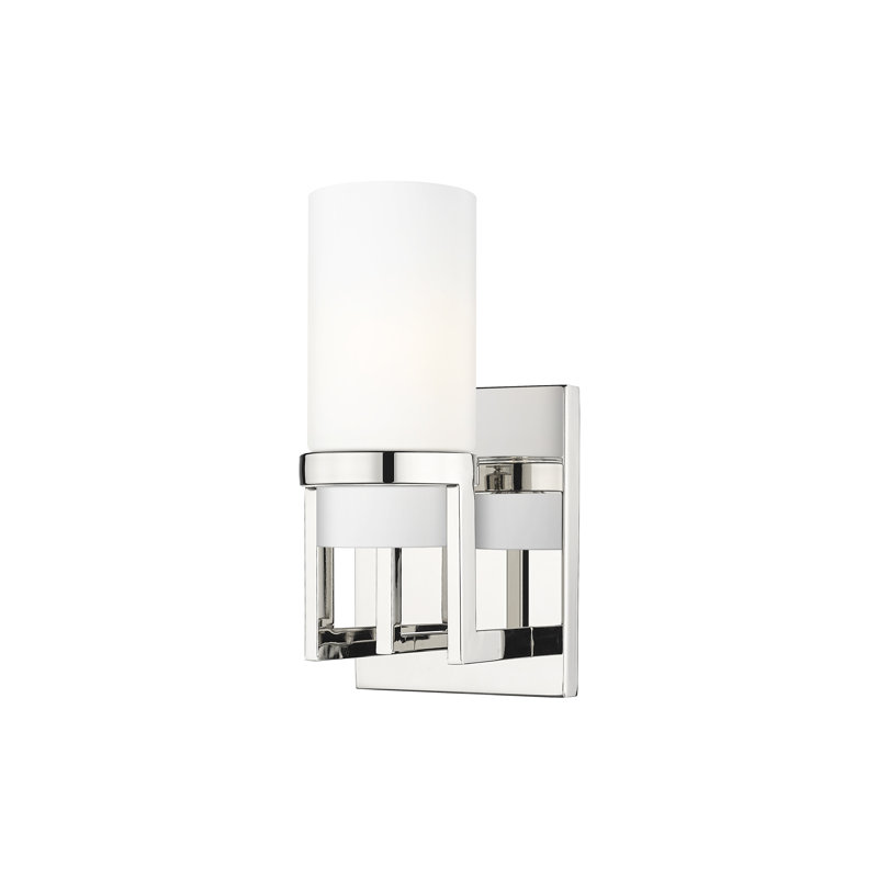 Applique murale 8 po Utopia, Blanc mat, Nickel poli
