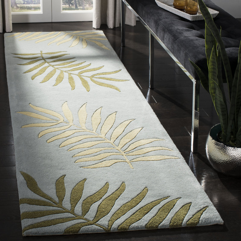 Luckey Hand Tufted Wool Floral Rug, Runner 2'6" x 8'