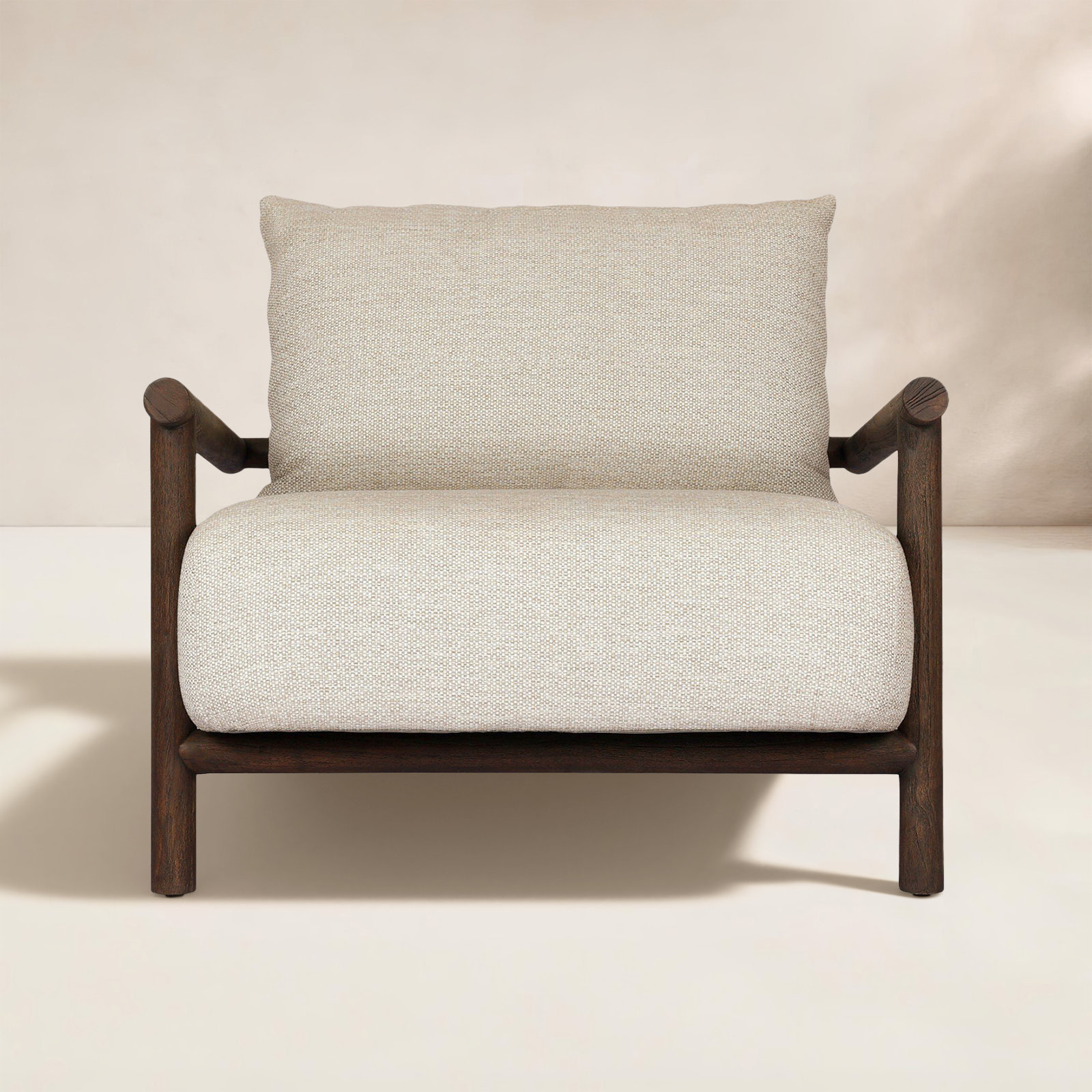 Ingo Teak Outdoor Lounge Chair, Stained Saddle Brown