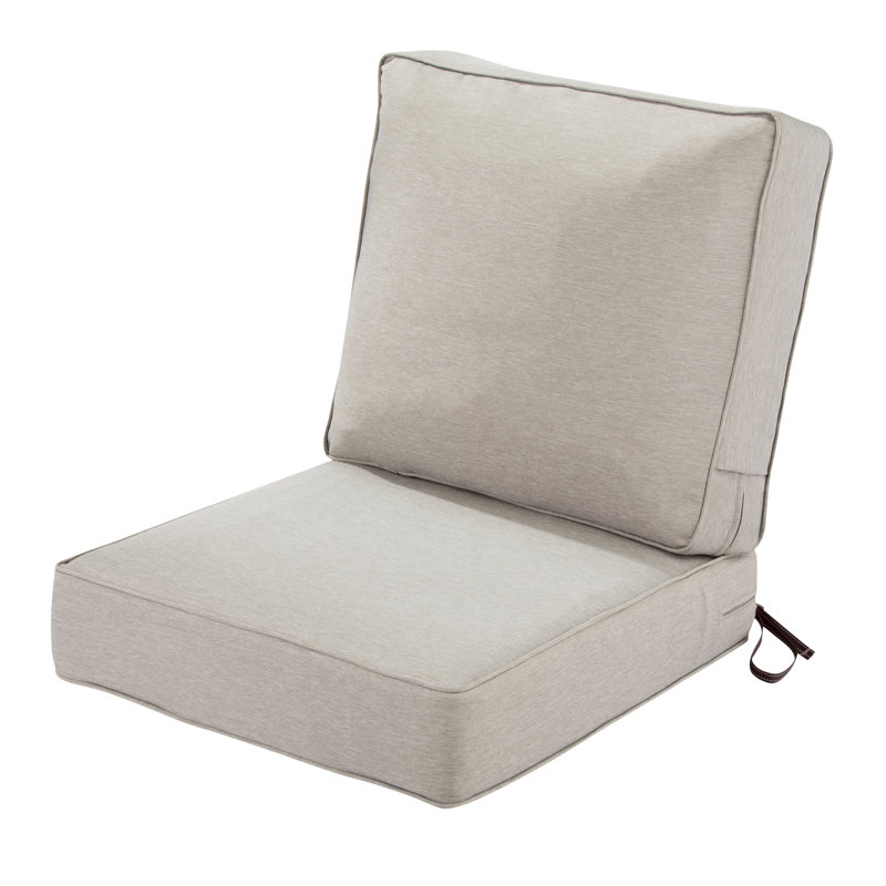 Montlake Outdoor 5'' Lounge Chair Seat / Back Cushion, Heather Gray, 22" H x 23" W x 23" D