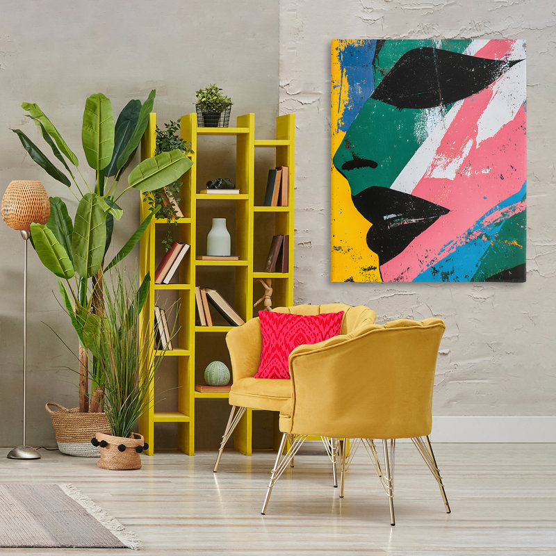 Art mural dynamique sur toile à motif de fractale, design par Walker Noble, H 48 po x l 36 po