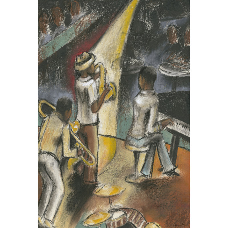 Jazz Riff by Jennifer Goldberger - Wrapped Canvas Painting, 122cm H x 81cm W x 3.8cm D
