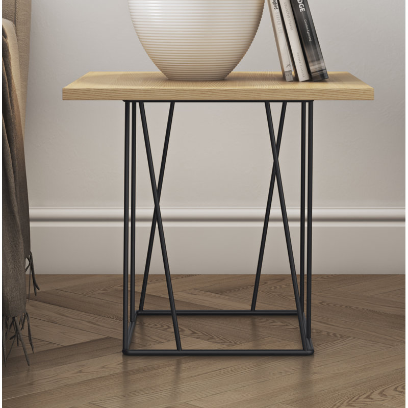 Capp End Table, Oak, Black