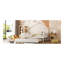 Lit double en bois avec lit gigogne simple, blanc