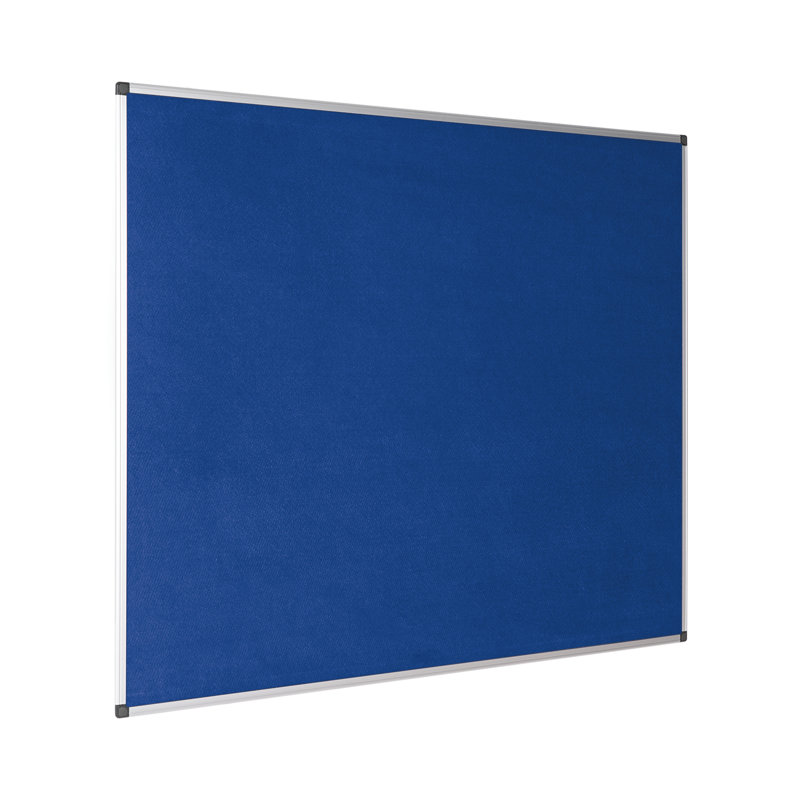 Maya Felt Wall Mounted Bulletin Board, 120cm H x 150cm L x 1.5cm D, Blue